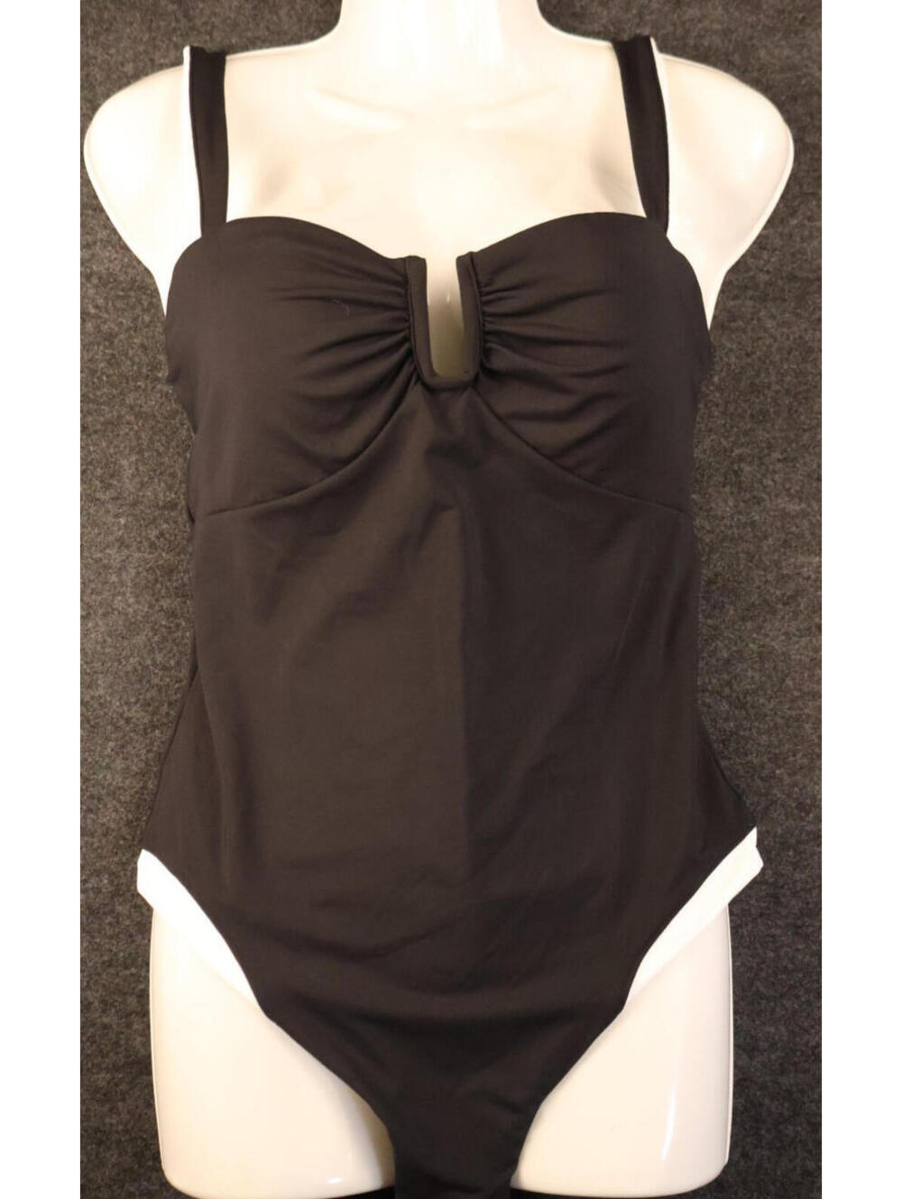 Calia One Piece Swimsuit Black Tummy Control Women's Size 10 NWT